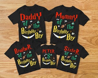Custom Birthday Shirts, Wizard Birthday Squad Shirts, Magic Birthday Shirt, Potter Birthday Shirts, Birthday Family Shirts, Wizard Birthday