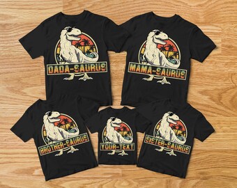 Custom Matching Family Saurus T-shirts, Dinosaur Shirt, Daddysaurus, Mamasaurus Shirt, Birthday Saurus Shirt, Custom Gifts, Dinosaur Outfit