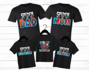 Custom Family Spider Shirt,Sweatshirt,Hoodie, Family Matching Shirts, Spider Dad, Spider Mom Shirts, Marvell Family Tee,Spiderman Family Tee