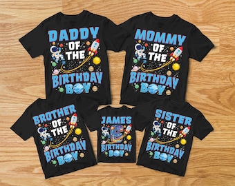 Astronaut Birthday Shirt, Family Astronaut Shirts, Family Rocket Shirt, Matching Birthday Boy, Rocket Birthday Shirts, Birthday Space Shirt