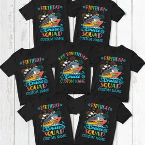 Personalized Birthday Cruise Crew Shirt, Cruising Family Birthday shirt,  Family Matching Birthday Cruise Shirt,Family Cruise Vacation Shirt
