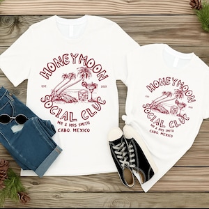 Mr and Mrs Shirts, Custom Couples Honeymoon Vacation Shirts, Just Married Shirt, Hubby Wifey Shirt, His and Hers Shirts, Honeymoon Vibes Tee