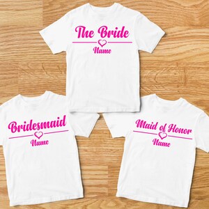 Personalized Bachelorette Party Custom Text Shirt, Print Bachelorette Party Matching Shirt, Bachelorette Party, Bridesmaid Shirt, Text Shirt
