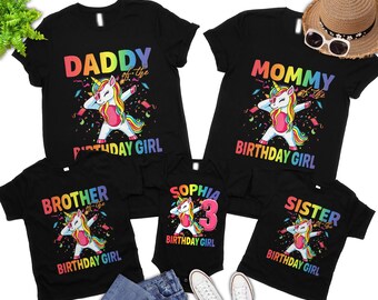 Dabbing Unicorn Matching family birthday shirts, unicorn birthday, unicorn birthday shirt, unicorn shirt, unicorn party, unicorn birthday