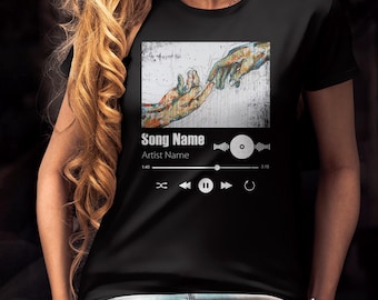Custom Song Name Shirt And Photo Shirt, Custom Artist Name Shirt, Custom Song Name Shirt, Comfort Colors Favorite Song Tee, Music Player Tee