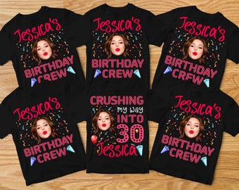 Custom Face Birthday Shirt, Photo Shirts,Birthday Face Shirt, Custom Photo Shirt, Funny Birthday Matching Shirt, Birthday Party Group Shirt