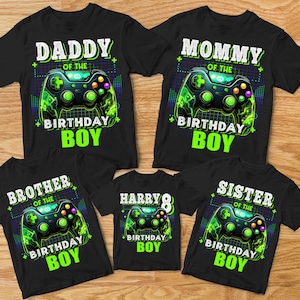 Gamer Family Birthday Boy Shirt, Video Game Lover Kids Shirt, Matching Family Shirt, Gaming Birthday Shirt, Gaming Theme Birthday,Game Theme