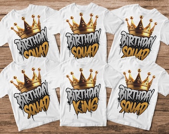 Birthday King Shirt, Birthday Squad Shirt for Guy, Custom Birthday Squad, Birthday Squad Shirt, Birthday King Squad Shirt,Birthday Party Tee