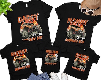 Monster Truck Birthday Shirt, Birthday Boy Monster Truck Shirt, Family Birthday Truck Shirt, Custom Monster Truck Birthday Shirt, Truck Bday