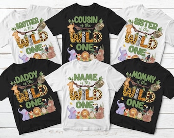 Family Safari Floral Birthday Shirts,Wild One Family Birthday Shirts,Wild Thing Birthday,Matching Family Wild One Shirt,Wild One Theme Shirt