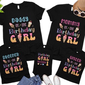 Family Ice Cream Birthday Shirts, Mom Dad Bro Sis Family Ice Cream Birthday Shirts, Matching Ice Cream Birthday Shirts, Girls Birthday Shirt