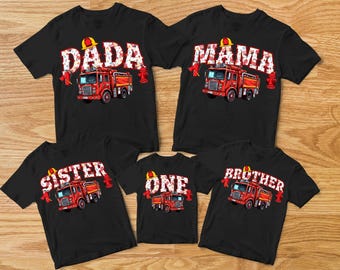 Fire Truck Birthday Shirts, Boy Birthday Shirts, Fire Engine Party, Truck Birthday Shirt, Custom, Matching Fire Truck Family Birthday Shirts