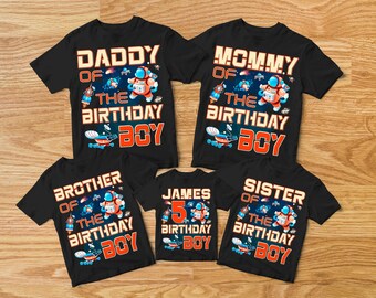 Astronaut Birthday Shirt, Family Astronaut Shirts, Family Rocket Shirt, Matching Birthday Boy, Rocket Birthday Shirts, Birthday Space Shirt