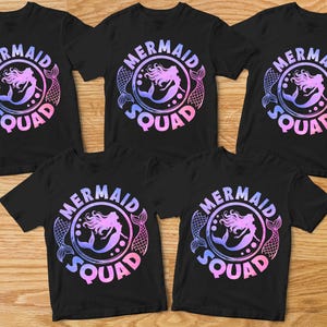 Mermaid Squad Shirt, Mermaid Theme Birthday Shirt, Birthday Party Shirts, Birthday Party Favors, Mermaid Shirt, Matching Birthday Shirts