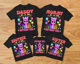 Sprunki Game Matching Family Shirts, Sprunki Birthday Shirts, Dandy's Workd Kids Birthday Tee, Daddy Mommy Sister Brother Of Birthday Girl