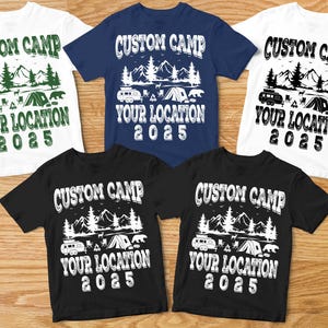 Custom Camp 2025 Shirt, Camp Life Shirts, Camping Friend Gift, Summer Camp Shirts, Camping Shirts, Family Camping, Personalized Camp Shirts