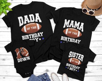 Football 1st Birthday Shirt, 1st Year Down Party Shirt, Football Season Tee, Baby Shower Gift, Baby Outfit, Football Mom Dad, Family Shirts