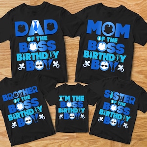 Boss Baby Boy Birthday Family matching Shirts, Family Birthday Shirt, Custom Personalized Matching Shirts, Baby Birthday Shirts, Baby Theme