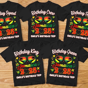 Jamaica Birthday Trip T-shirt, Personalized Name Birthday Shirt, Jamaica Birthday Queen Tee, Jamaica Birthday Crew Shirt, Birthday Squad Tee