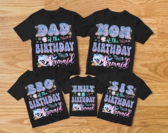 Mermaid Birthday Shirt, Mermaid Shirt, Matching Family Birthday Shirts, Birthday Girl Matching Shirts, Under The Sea Shirts, Party T-Shirt