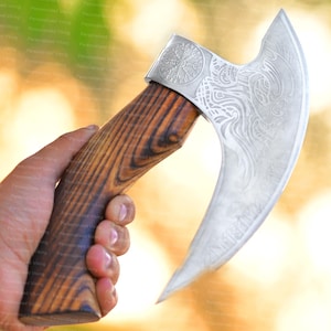 Viking Pizza Cutter Axe, Viking pizza axe custom hand forged pizza Axe, Pizza peel, gift for him, Best man gift, Fathers day gift for dad