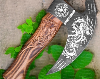 Handmade Viking Pizza Cutter Axe , Custom hand forged pizza Axe, Custom Gifts, Best man proposal, gifts for men, Fathers day gift for dad
