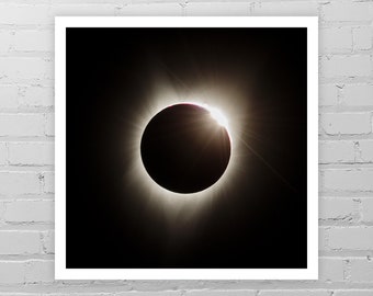 Total Solar Eclipse Photo Print/Eclipse Totality/Moon Eclipse Photography/2017 Eclipse Picture/Astronomy Eclipse Print/2024 Eclipse Gift