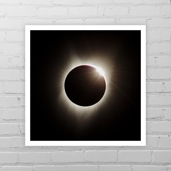 Total Solar Eclipse Photo Print/Eclipse Totality/Moon Eclipse Photography/2017 Eclipse Picture/Astronomy Eclipse Print/2024 Eclipse Gift