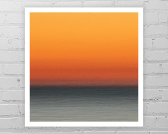 Abstract Ocean Photo Print/Wisconsin Art/Lake Sunset Print/Nautical Wall Décor/Minimalist Art Print Water/Large Wall Art/Ocean Beach Picture