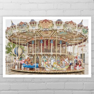 French Carousel Photo Print/Carnival Art Print/France Wall Décor/Paris Art/Nursery Art/Kid Room Wall Art/Whimsical Art/Carousel Photography