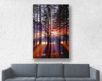 Tree Nature Photography "Radiant Sunset" Tree Photo Sunset Print Tree Picture Tree Art Print Tree Photography Wall Decor Canvas Gallery Wrap