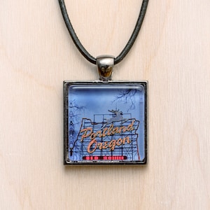 Portland Oregon Pendant/Portland Necklace/Portland Jewelry/Portland Photo Pendant/Portland Charm/Portland Sign/Portland Pendant/Portland Art