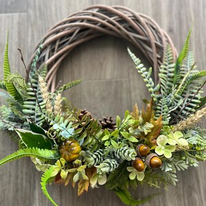 FALL / AUTUMN natural texture Wreath Handmade With Artificial Flowers
