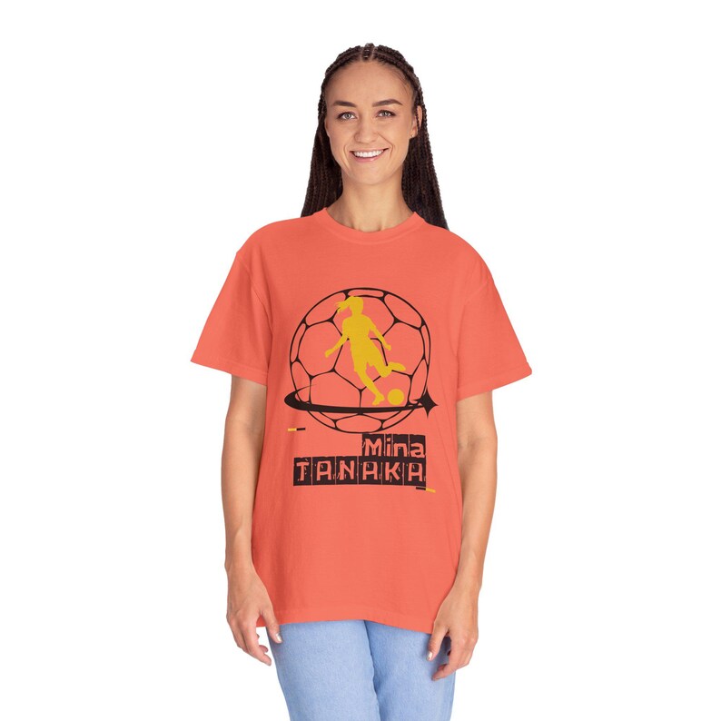 Mina Tanaka Utah Royals FC Women's Soccer Unisex Garment-Dyed T-shirt image 3
