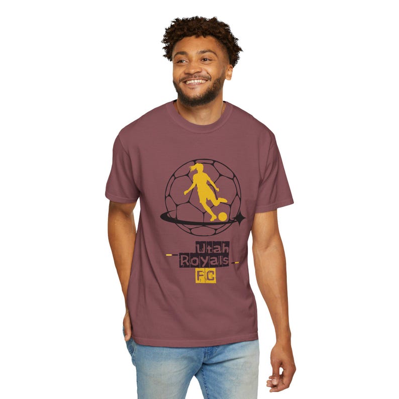 Maglietta unisex tinta in capo Utah Royals FC Soccer immagine 4