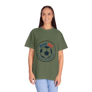 Kayla Sharples Bay FC Women's Soccer Unisex Garment-Dyed T-shirt image 10