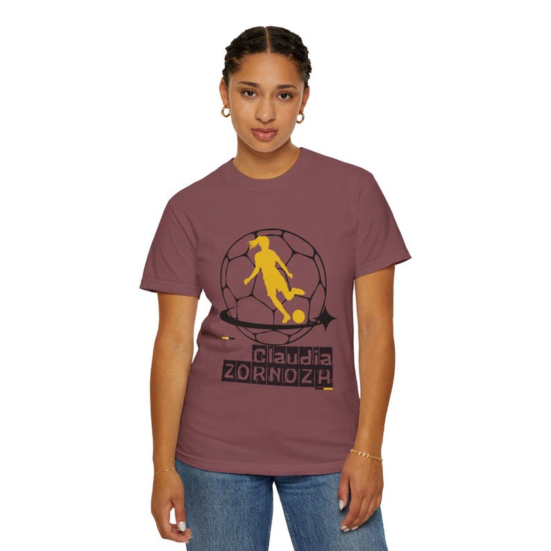 Claudia Zornoza Utah Royals FC Women's Soccer Unisex Garment-Dyed T-shirt image 4