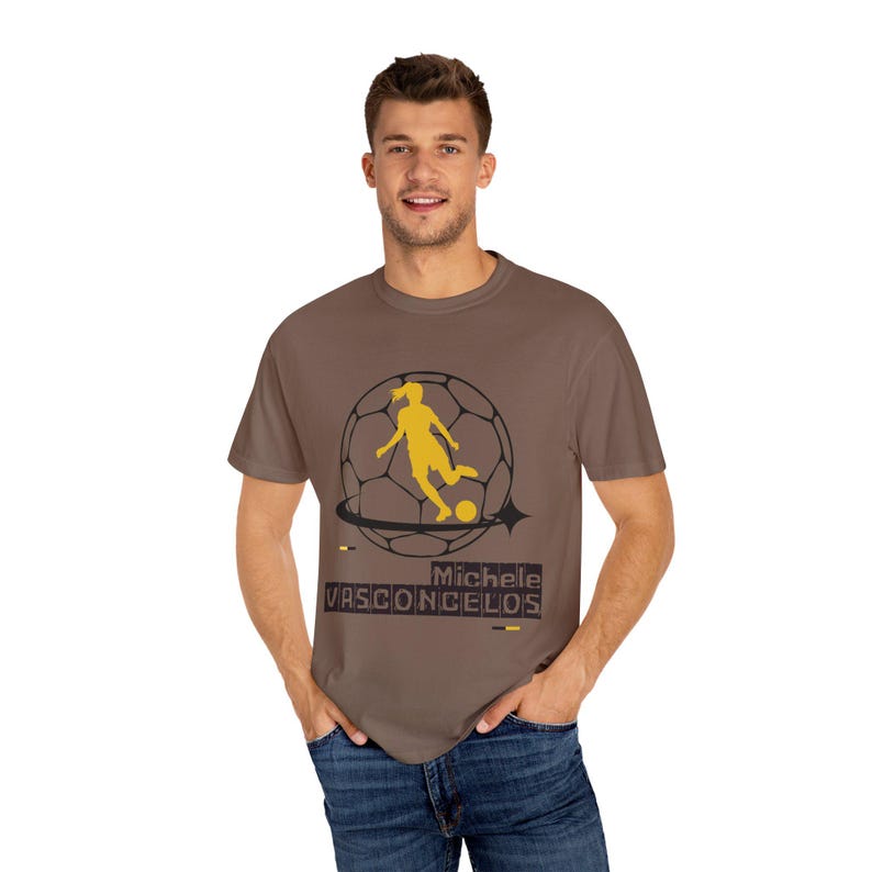 Michele Vasconcelos Utah Royals FC Women's Soccer Unisex Garment-Dyed T-shirt image 7