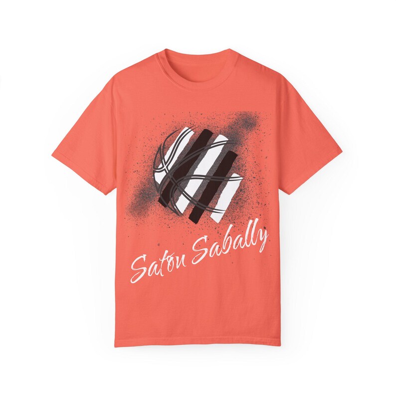 Satou Sabally Professional Basketball 3x3 Stylish Graphic T-Shirt - Unisex Garment-Dyed Tee for Sports Lovers image 3