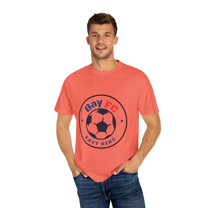 Savy King Bay FC Women's Soccer Unisex Garment-Dyed T-shirt image 3