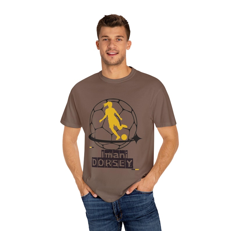 Imani Dorsey Utah Royals FC Women's Soccer Unisex Garment-Dyed T-shirt image 6