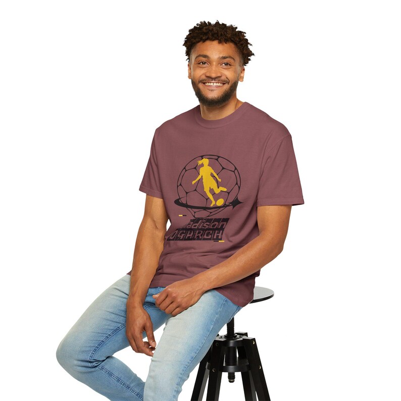 Madison Pogarch Utah Royals FC Women's Soccer Unisex Garment-Dyed T-shirt image 4