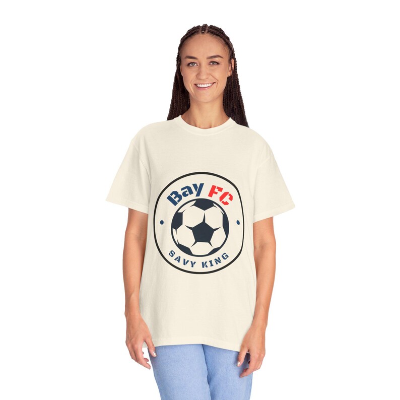 Savy King Bay FC Women's Soccer Unisex Garment-Dyed T-shirt image 5