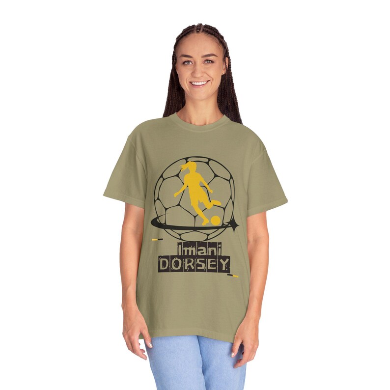 Imani Dorsey Utah Royals FC Women's Soccer Unisex Garment-Dyed T-shirt image 5
