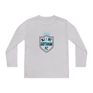 NJ/NY Gotham FC Women's Soccer Youth Long Sleeve Competitor Tee image 5
