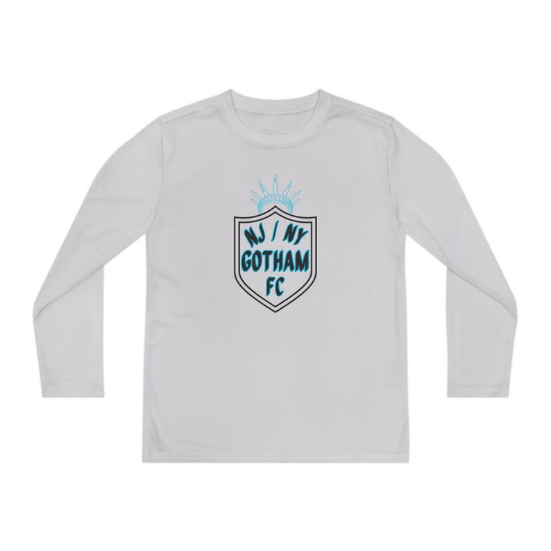 NJ/NY Gotham FC Women's Soccer Youth Long Sleeve Competitor Tee image 5