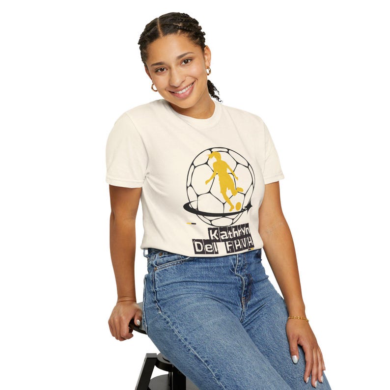 Kathryn Del Fava Utah Royals FC Women's Soccer Unisex Garment-Dyed T-shirt image 5