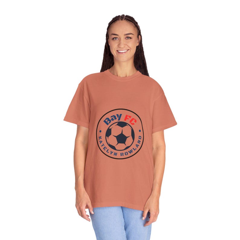Katelyn Rowland Bay FC Women's Soccer Unisex Garment-Dyed T-shirt image 2