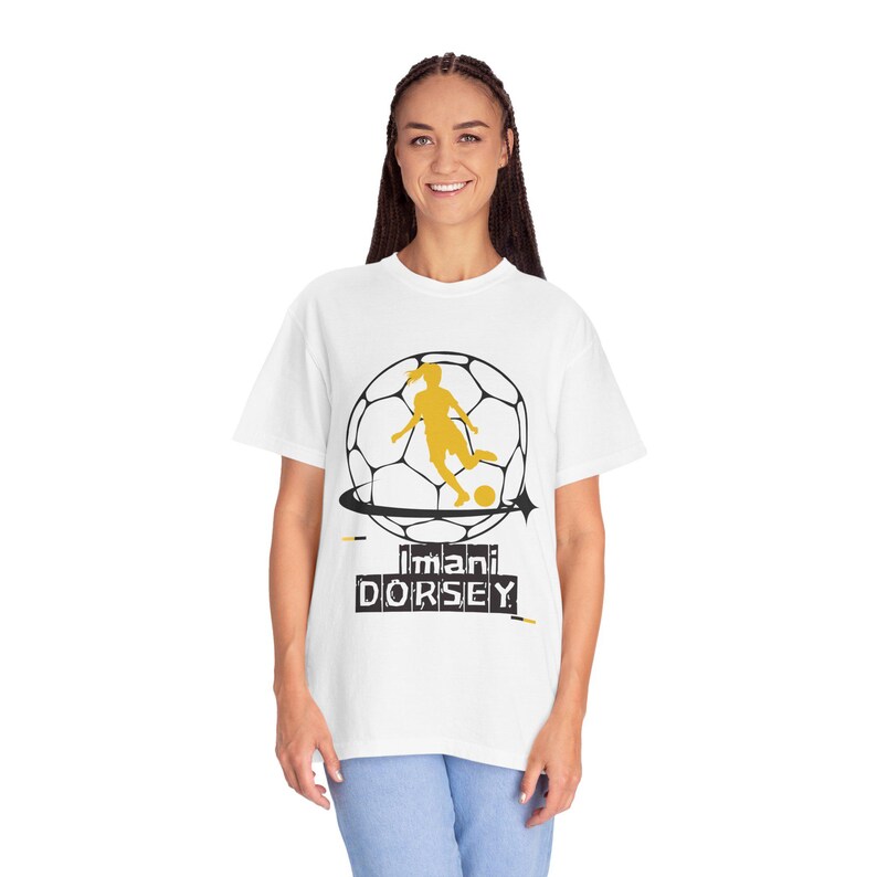 Imani Dorsey Utah Royals FC Women's Soccer Unisex Garment-Dyed T-shirt image 1