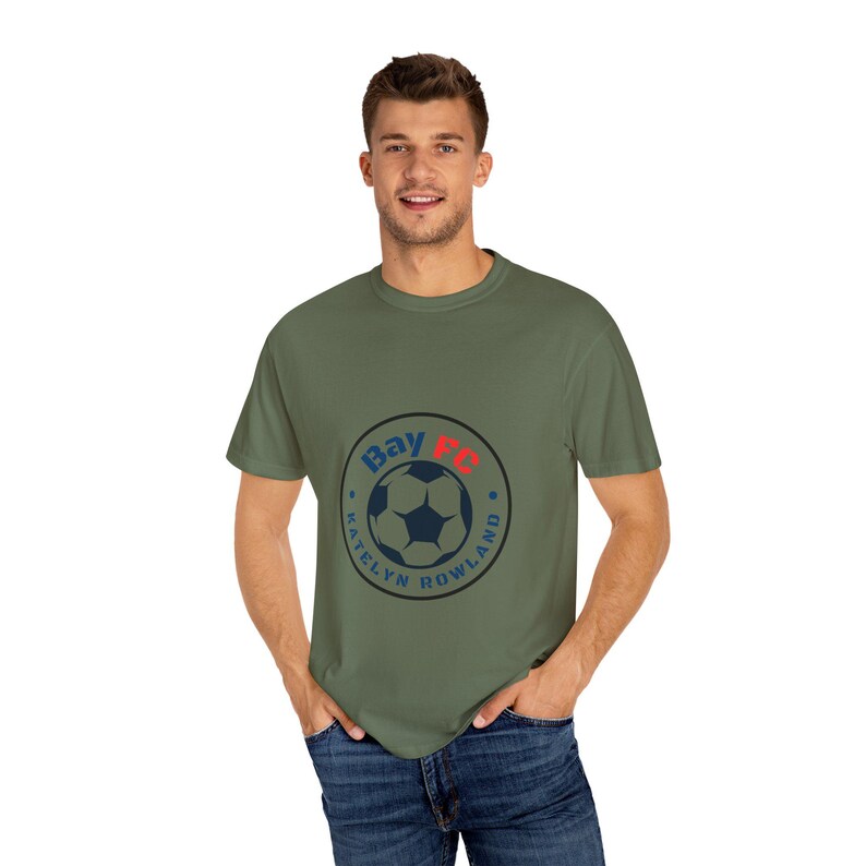 Katelyn Rowland Bay FC Women's Soccer Unisex Garment-Dyed T-shirt image 10